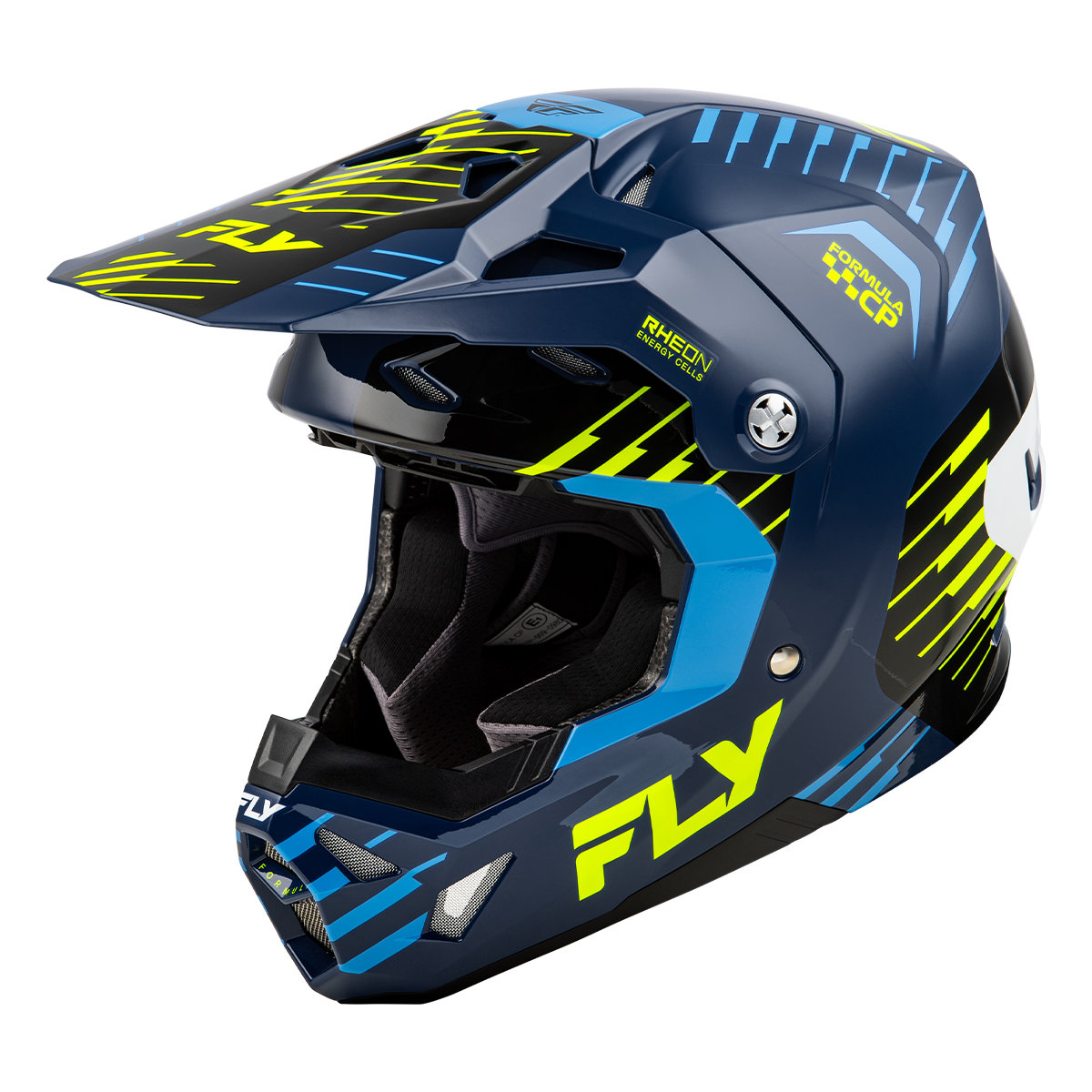FLY Racing Formula CP Slice Helmet - Navy / Hi-Vis / White