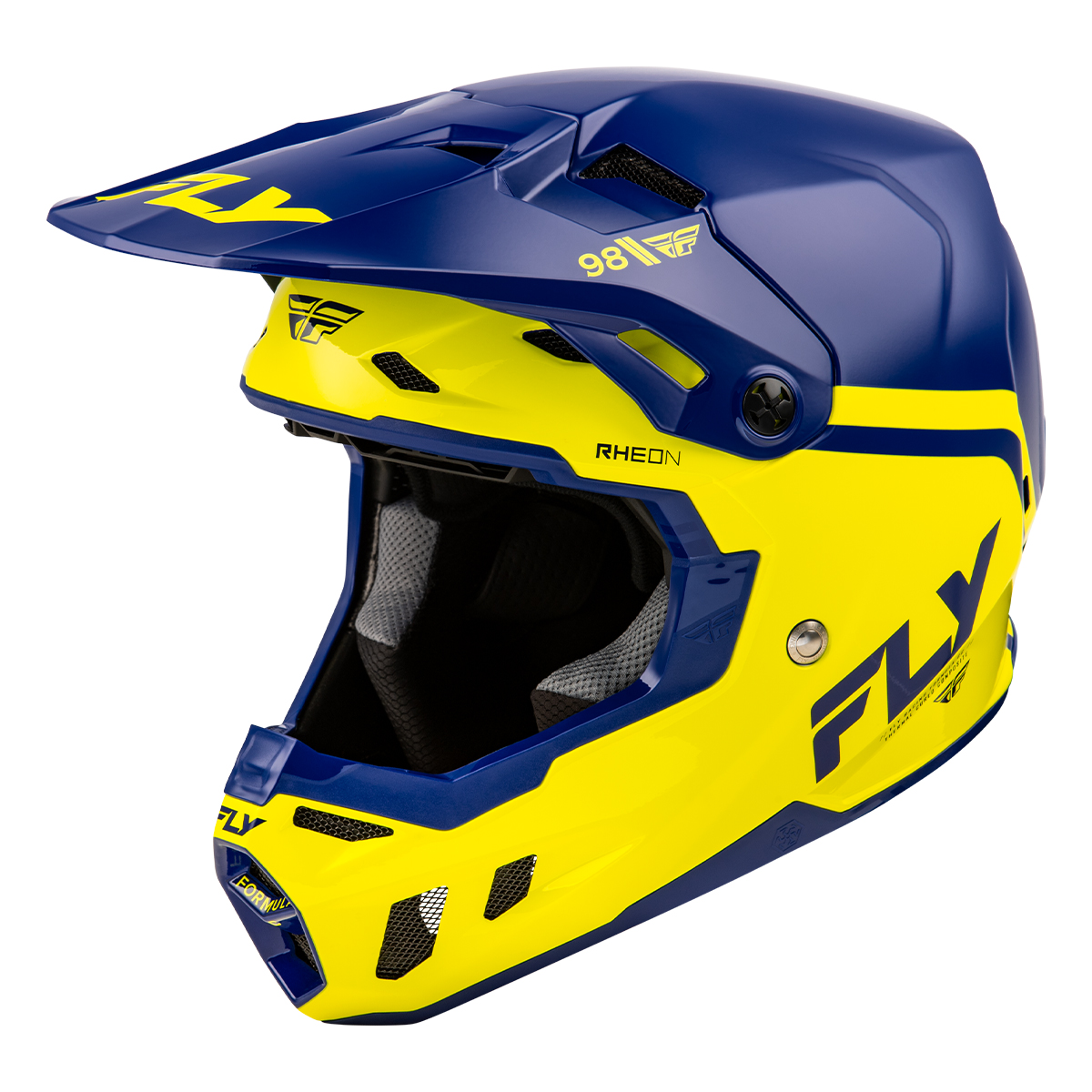 FLY Racing Formula CC Objective Helmet - Navy / Yellow