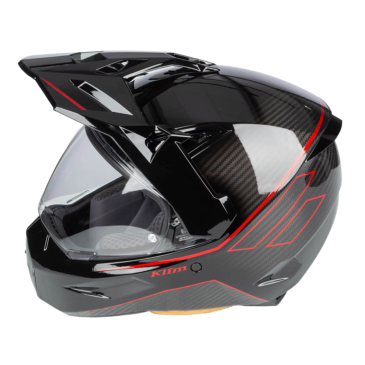 Klim X1 Alpha Helmet (ECE/DOT) - Quanta Gloss Black / Fiery Red
