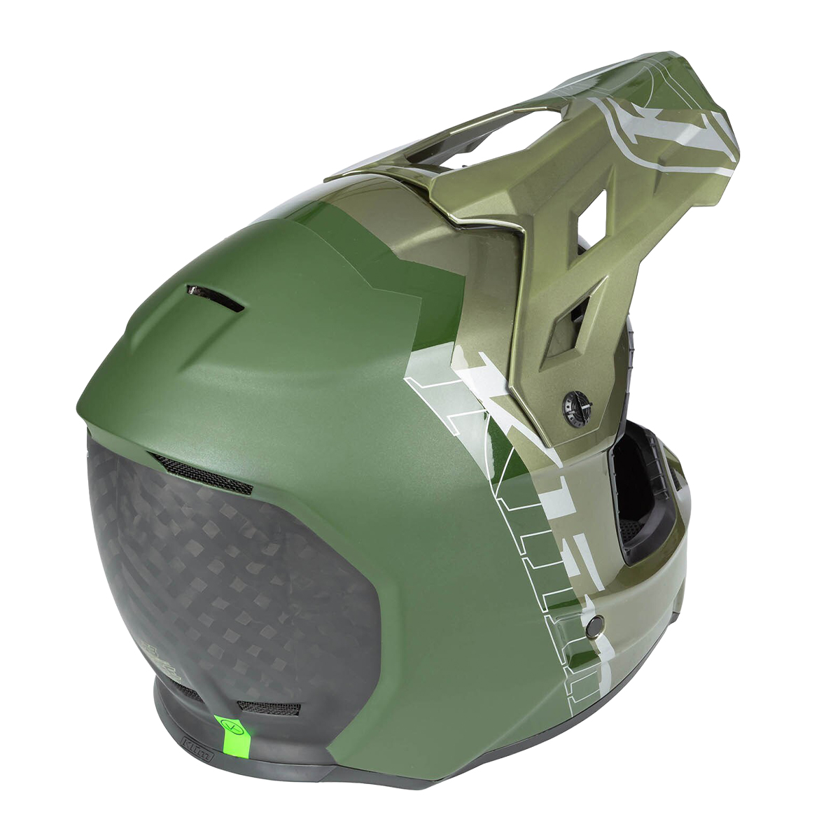 Klim F3 Carbon Pro Off-Road Helmet (ECE) - Gloss Rifle Green / Oil Green