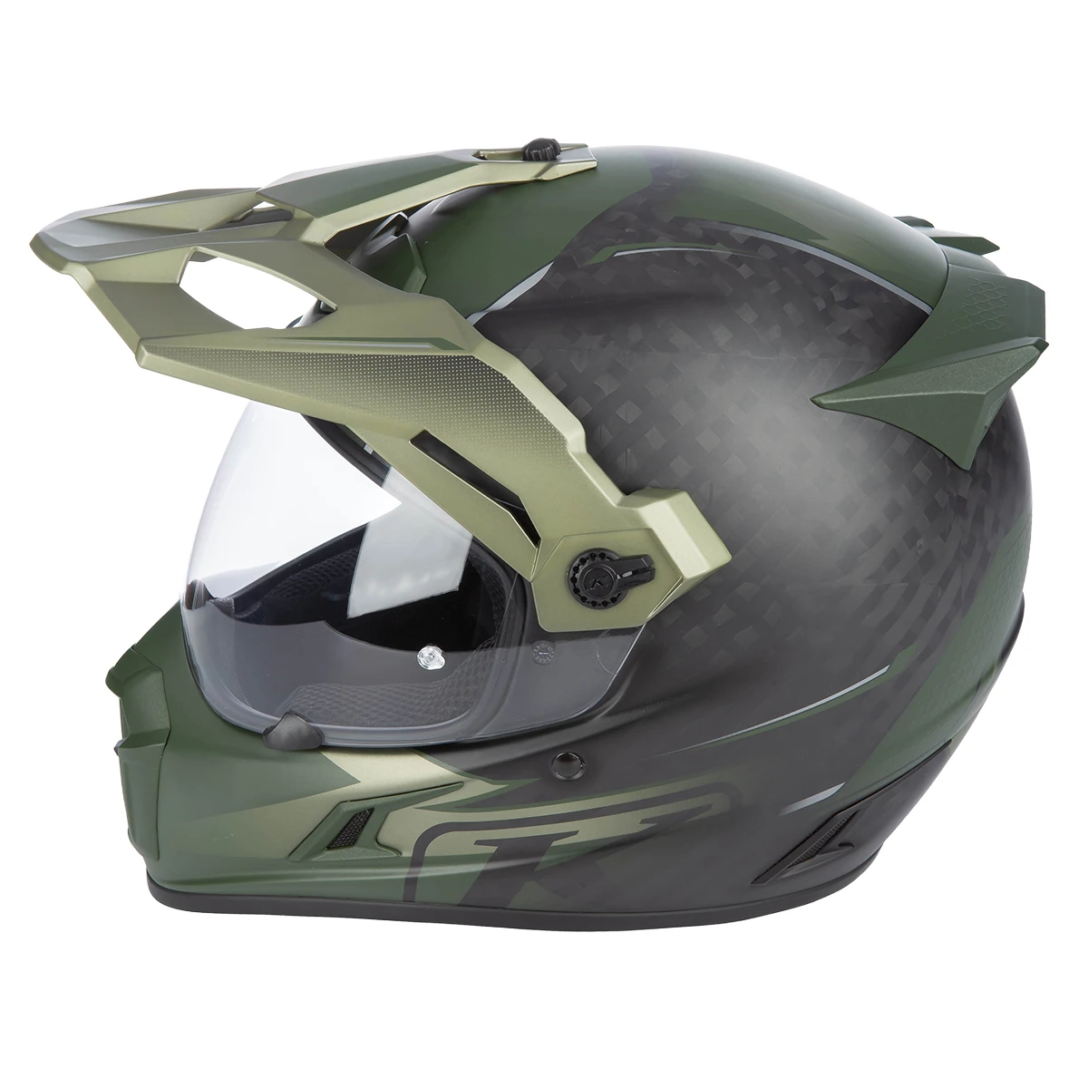 Klim Krios Pro Helmet (ECE/DOT) - Echo Matte Black / Rifle Green / Oil Green