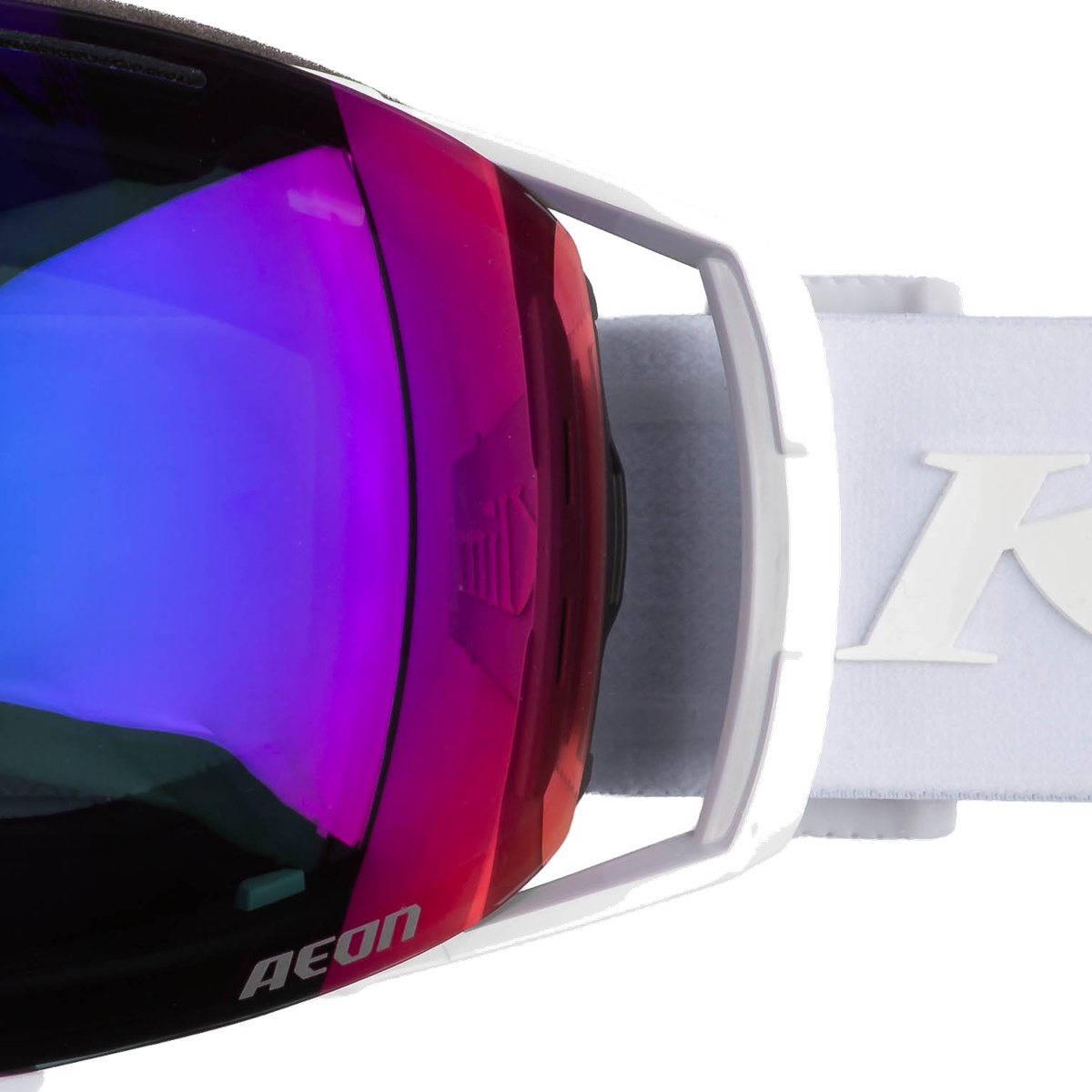 Klim Aeon Goggle - White (Blue Tint / Red Mirror)