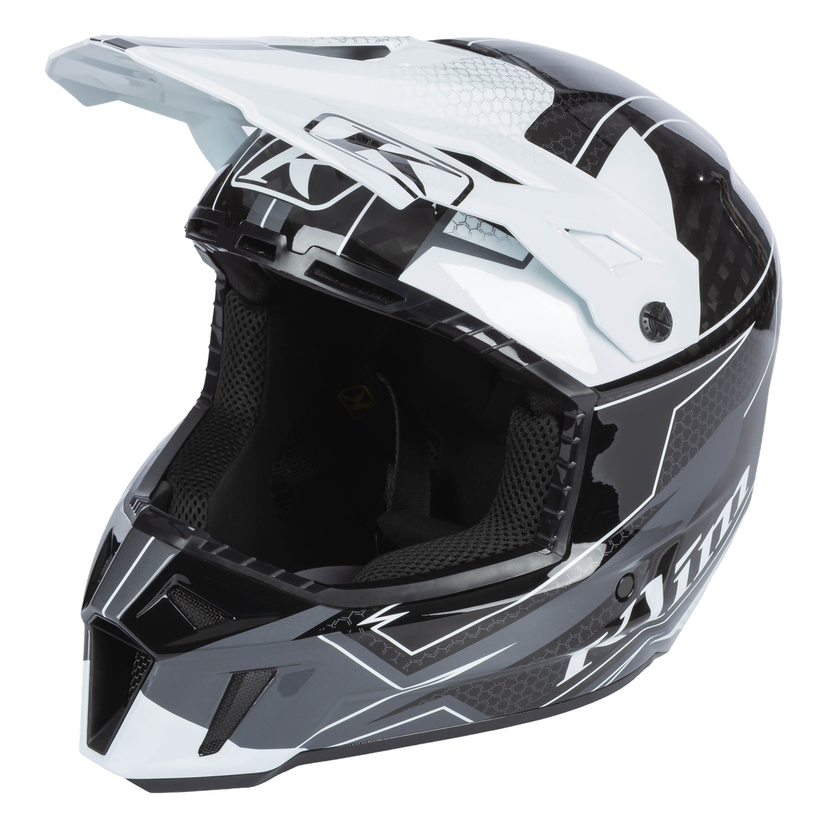 Klim F3 Carbon Helmet (ECE) - Velocity Black / White