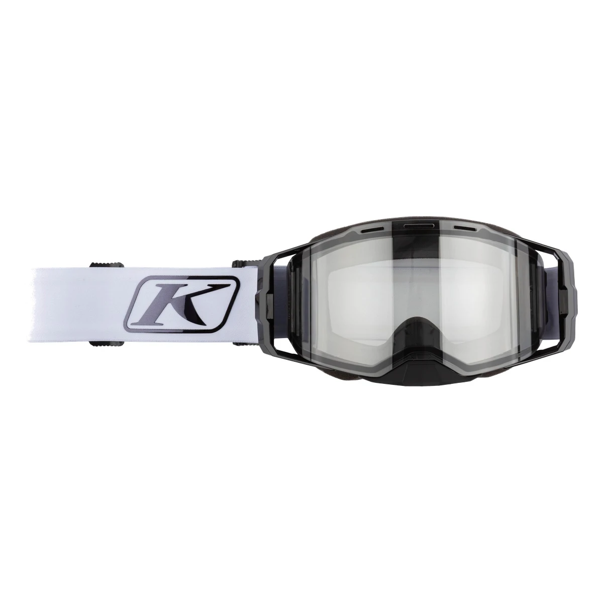 Klim Edge Goggle - Focus White / Black Chrome (Photochromic 2.0+ Clear To Smoke Tint)