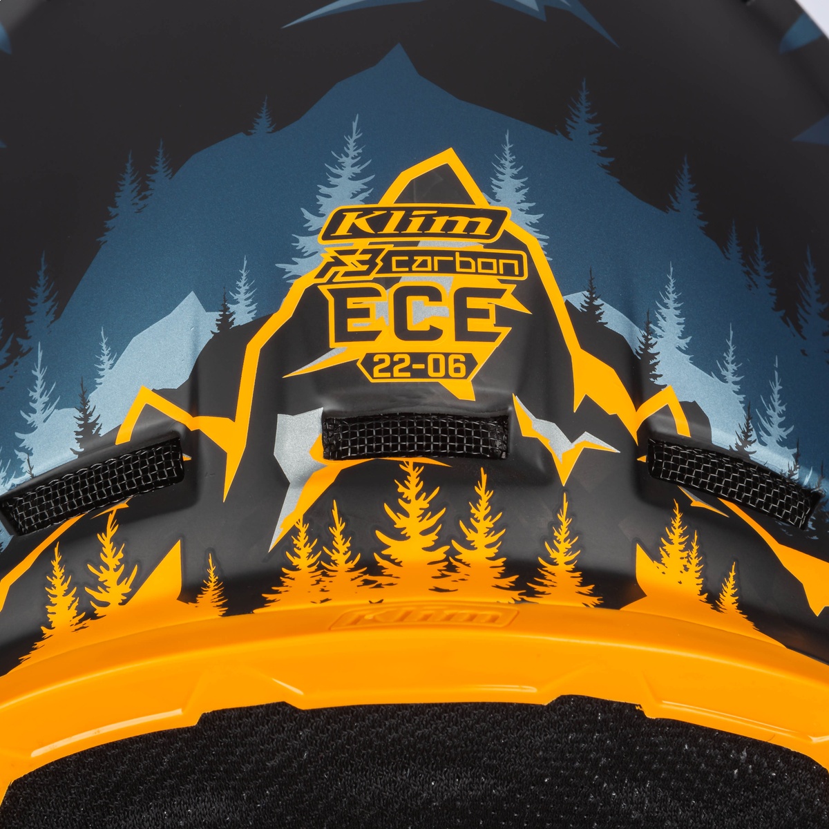 Klim F3 Carbon Helmet (ECE) - DNA Sunrise / Petrol