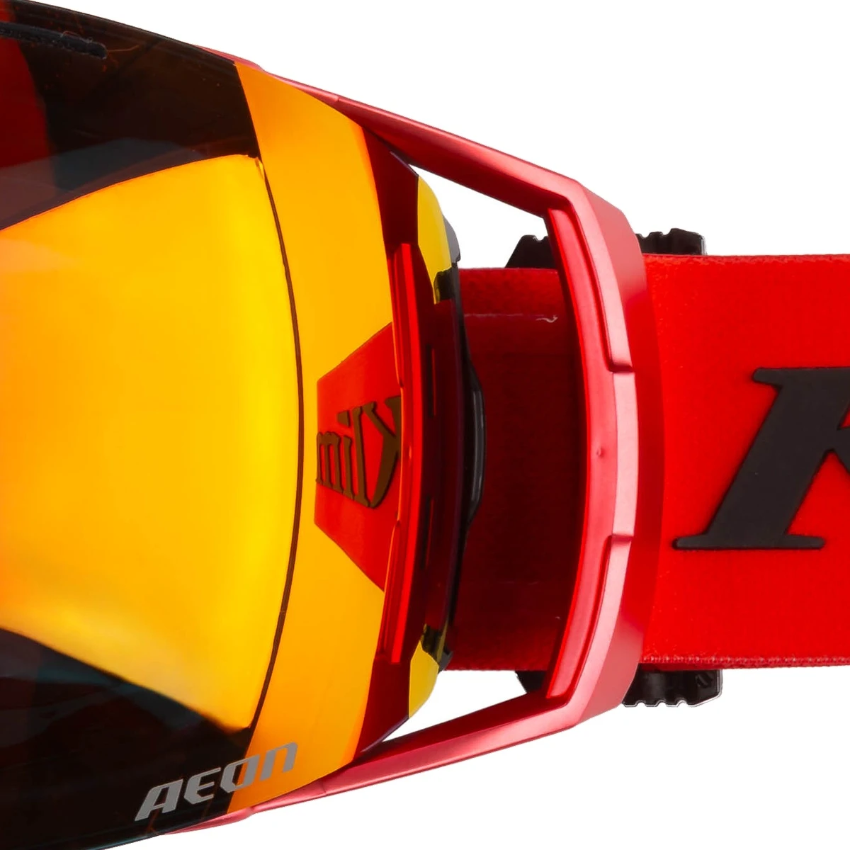 Klim Aeon Goggle - Fiery Red (Dark Smoke Tint / Red Mirror)