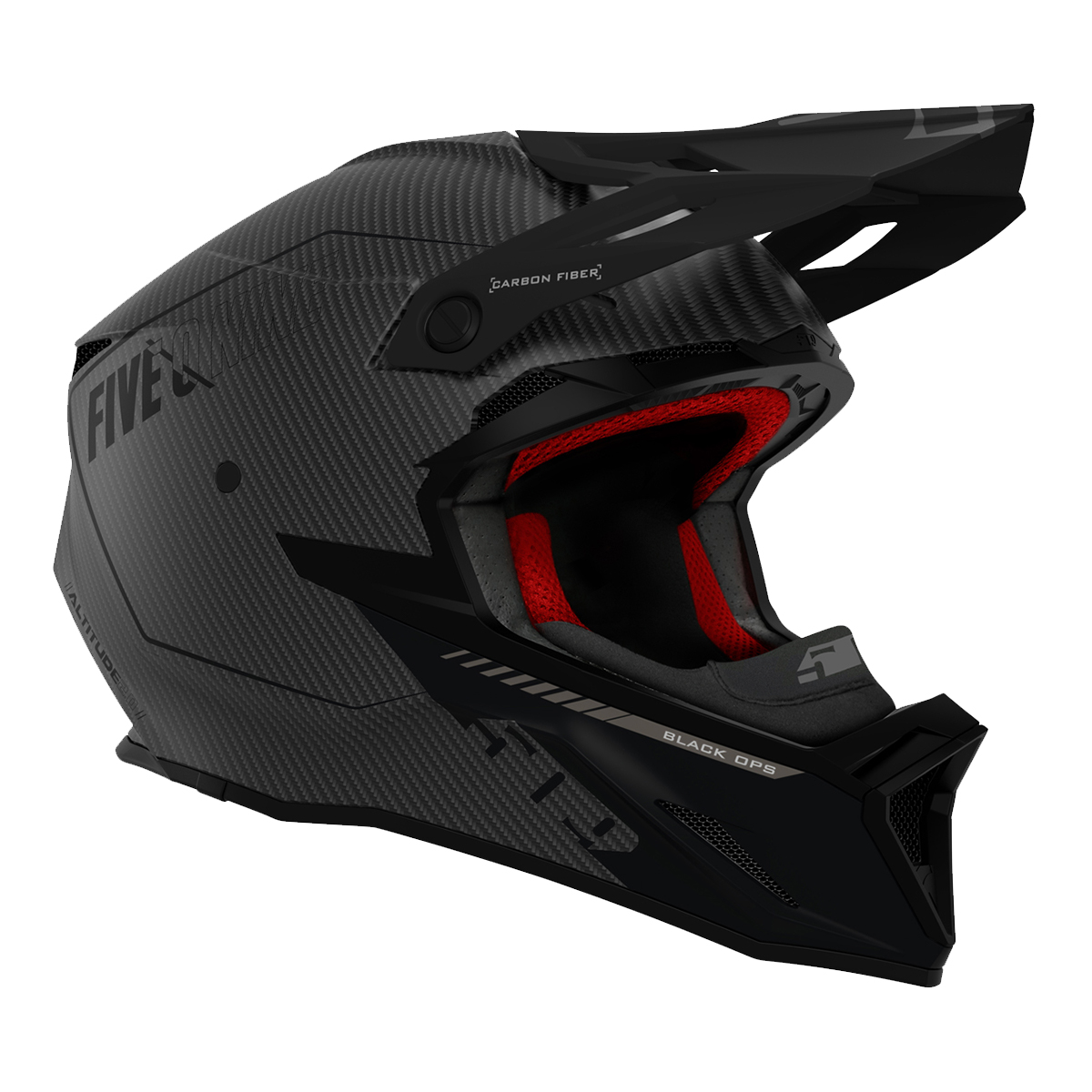 509 Altitude 2.0 Carbon Fiber 3K Helmet (ECE) - Black Ops Red