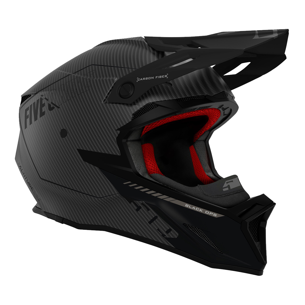 509 Altitude 2.0 Carbon Fiber 3K Helmet (ECE) - Black Ops Red