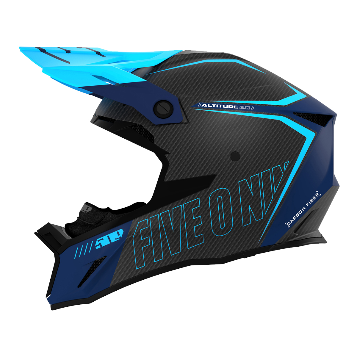 509 Altitude 2.0 Carbon Fiber 3K Helmet (ECE) - Cyan Navy