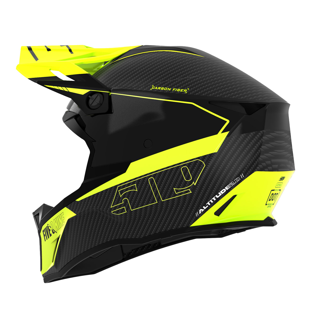 509 Altitude 2.0 Carbon Fiber 3K Hi-Flow Helmet (ECE) - Acid Green