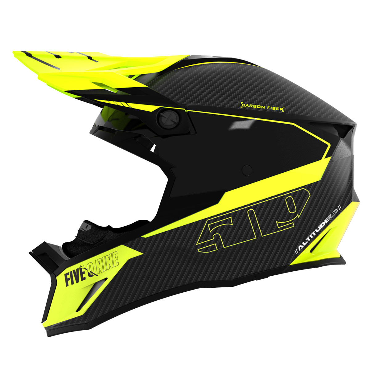 509 Altitude 2.0 Carbon Fiber 3K Hi-Flow Helmet (ECE) - Acid Green