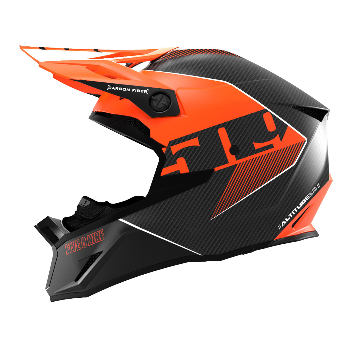509 Altitude 2.0 Carbon Fiber 3K Hi-Flow Helmet (ECE) - Orange