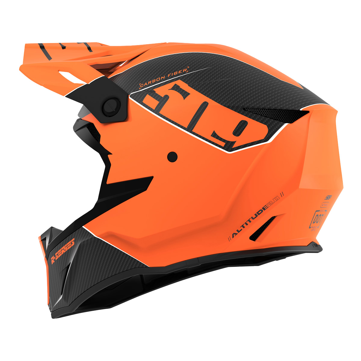 509 Altitude 2.0 Carbon Fiber 3K R-Series Helmet (ECE) - Orange