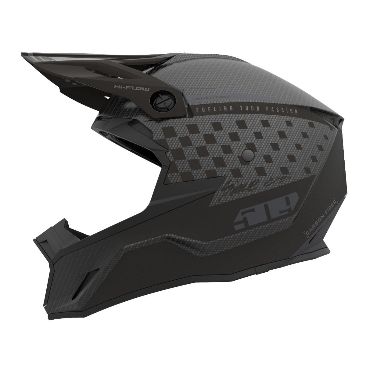 509 Altitude 2.0 Offroad Carbon Fiber Helmet - Speedsta Stealth