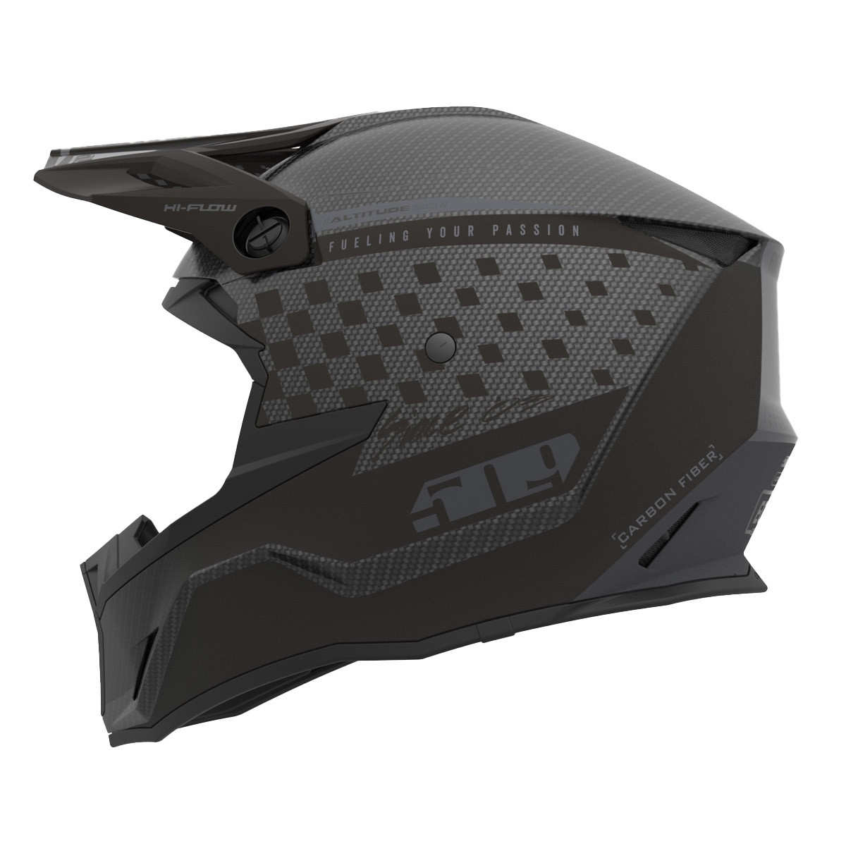 509 Altitude 2.0 Offroad Carbon Fiber Helmet - Speedsta Stealth
