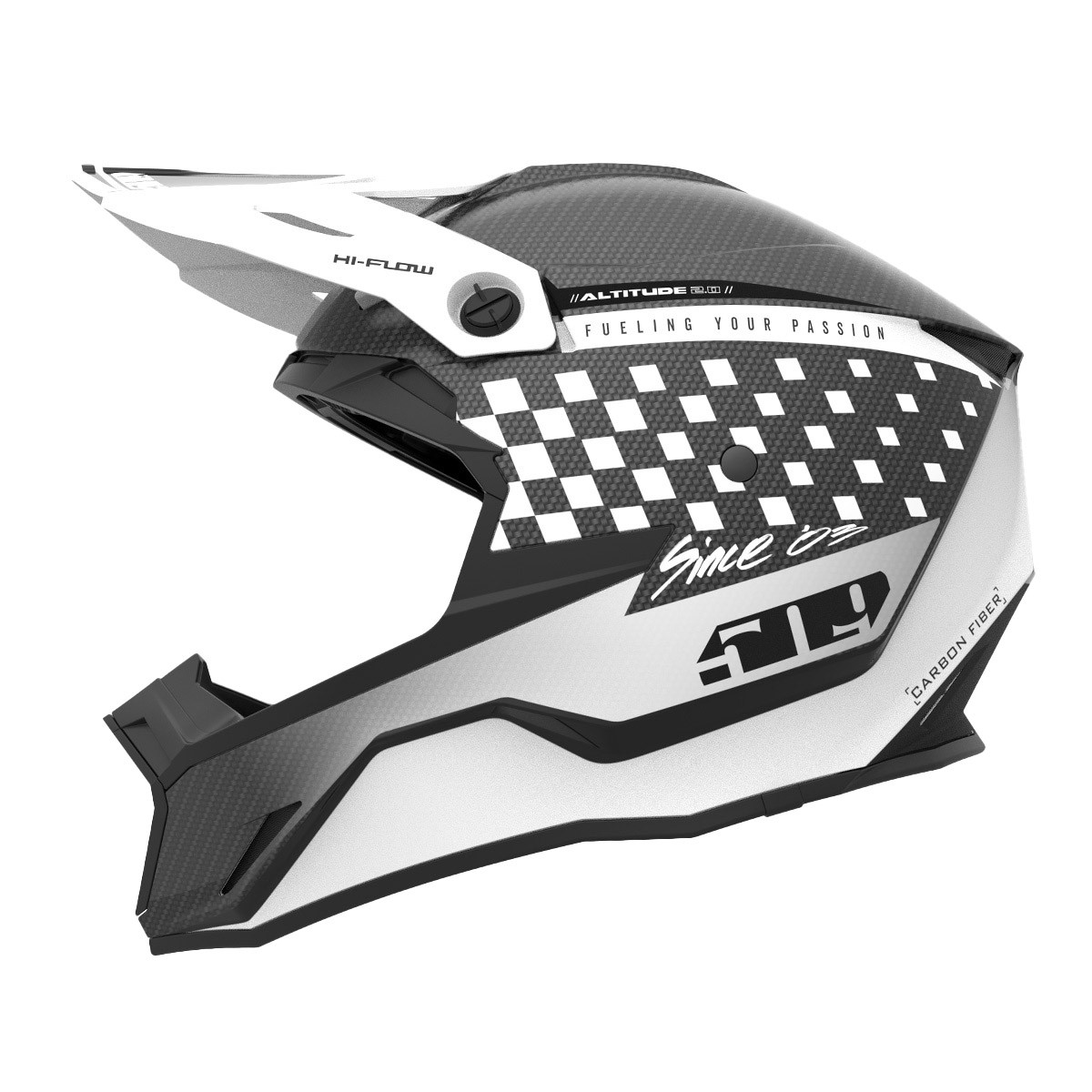 509 Altitude 2.0 Offroad Carbon Fiber Helmet - Speedsta White