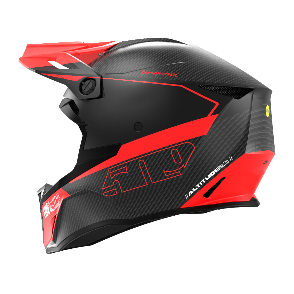 509 Altitude 2.0 Pro Carbon Fiber Helmet (ECE) - Racing Red - 509-F01012800-104