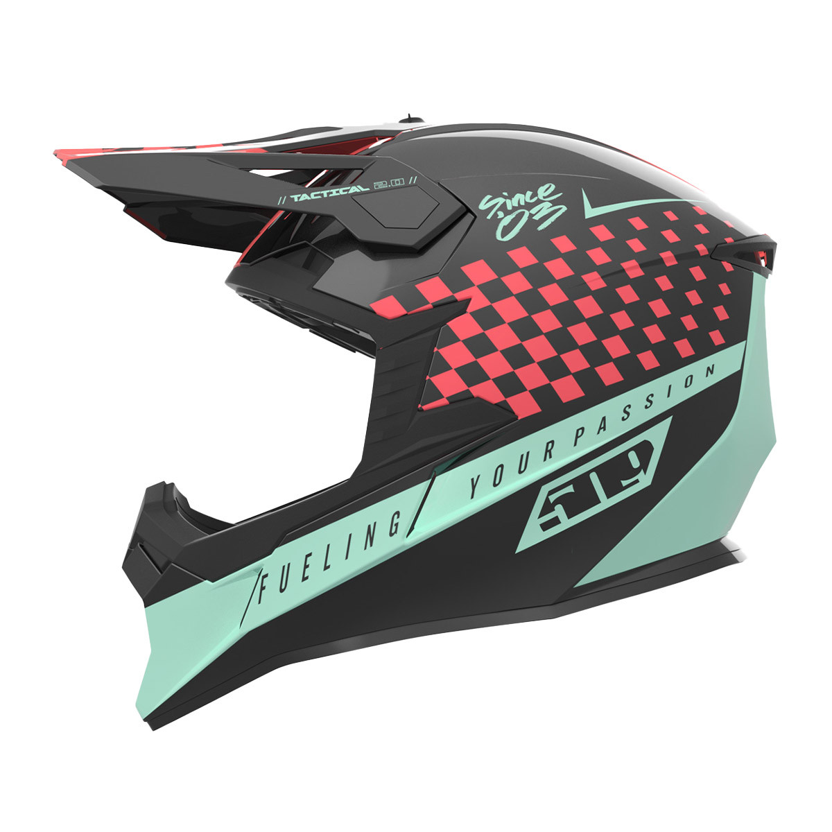509 Youth Tactical 2.0 Offroad Helmet - Speedsta Coral