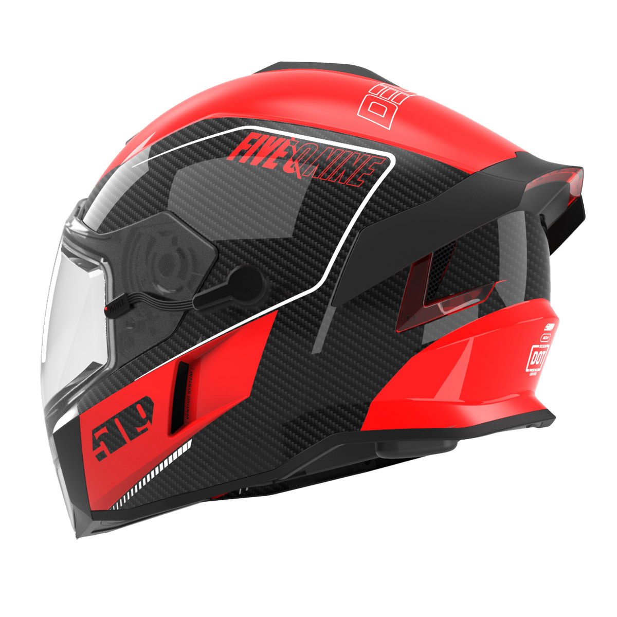 509 Delta V Carbon Ignite Helmet - Racing Red