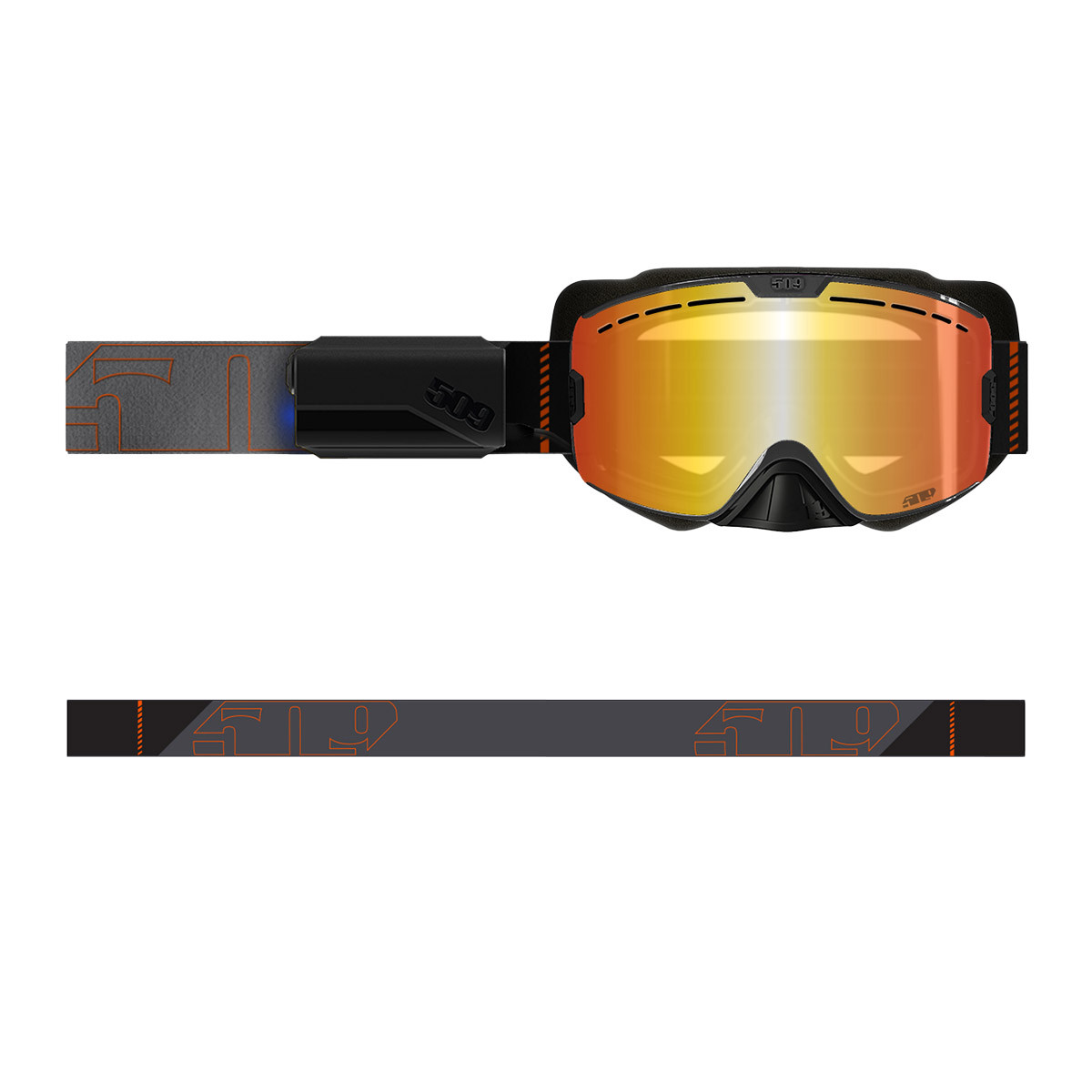509 Kingpin XL Ignite Goggle - Orange Pop (Light Rose Tint/Fire Mirror (HCS))