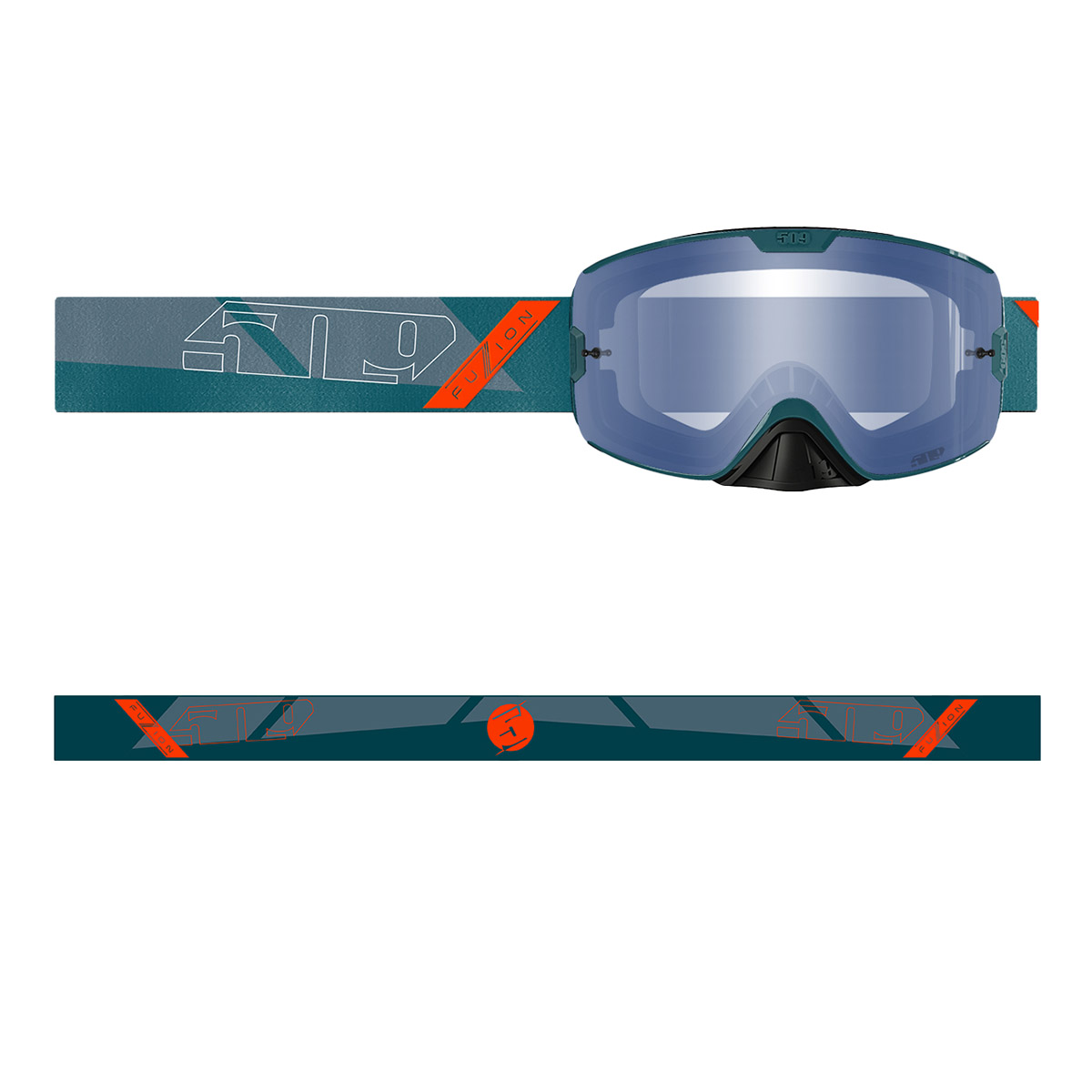 509 Kingpin Fuzion Offroad Goggle - Sharkskin (Light Blue Tint (HCS))