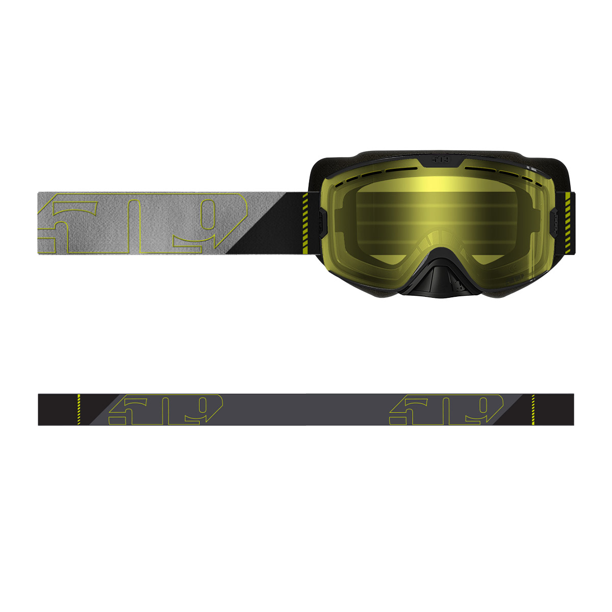 509 Kingpin XL Goggle - Black w/ Yellow (Yellow Tint (HCS))