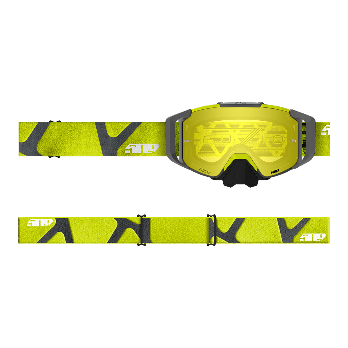509 Sinister MX6 Fuzion Goggle - HiVis Gray (Yellow Tint)