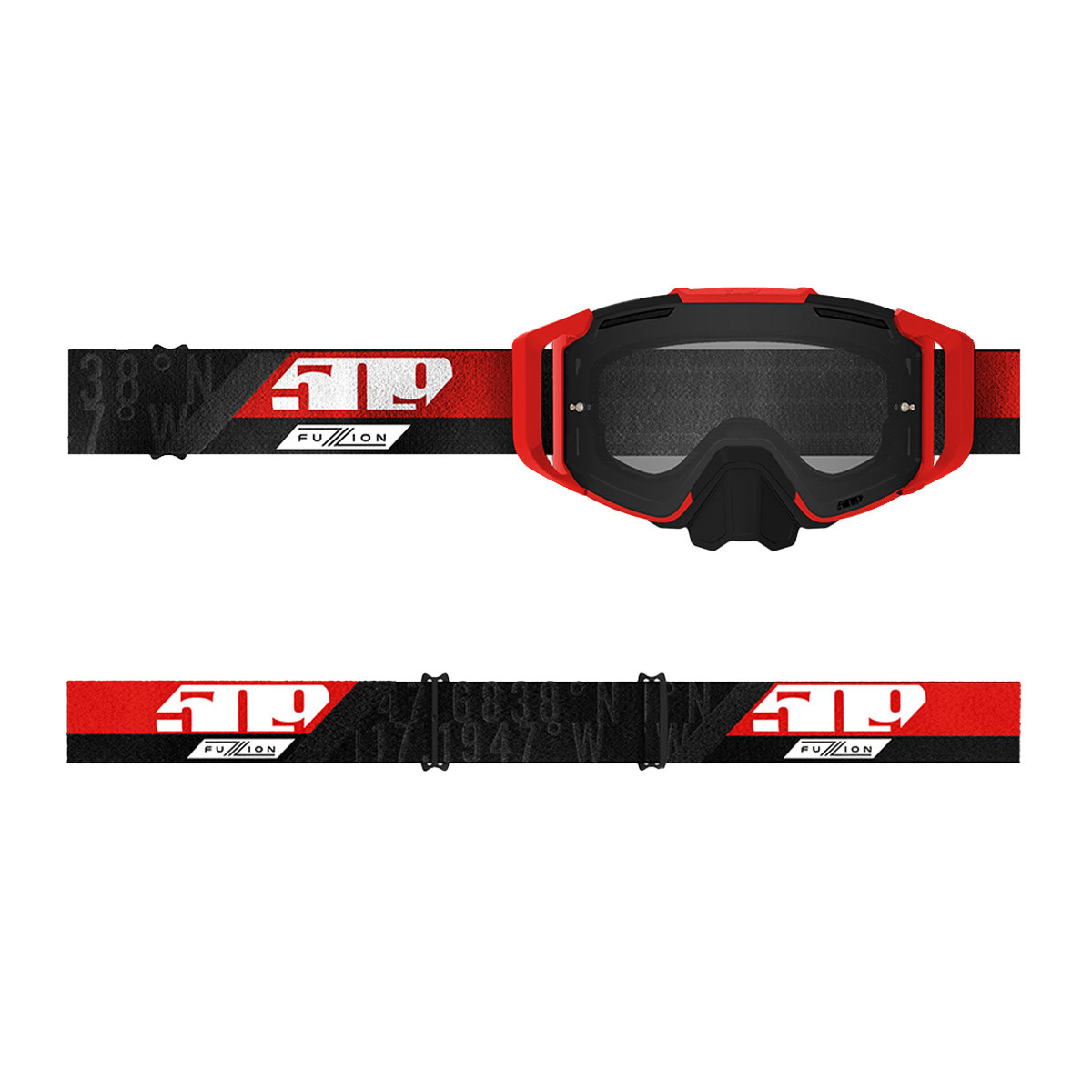 509 Sinister MX6 Fuzion Flow Goggle - Red Mist (Clear)