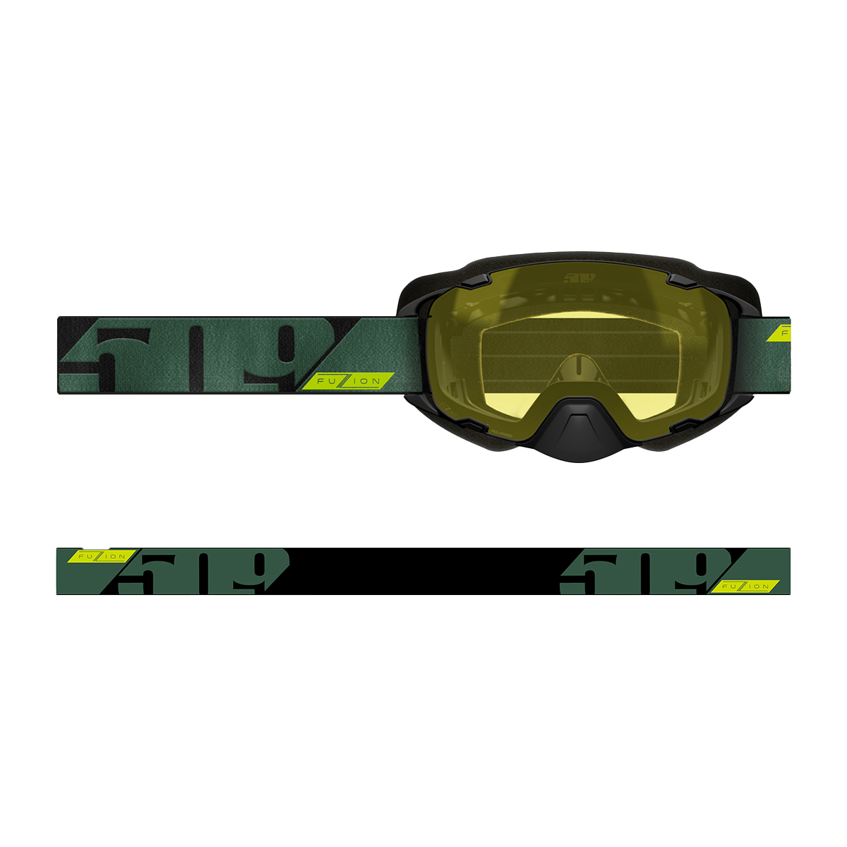 509 Aviator 2.0 XL Fuzion Goggle - Fresh Greens (Yellow Tint (Polarized))