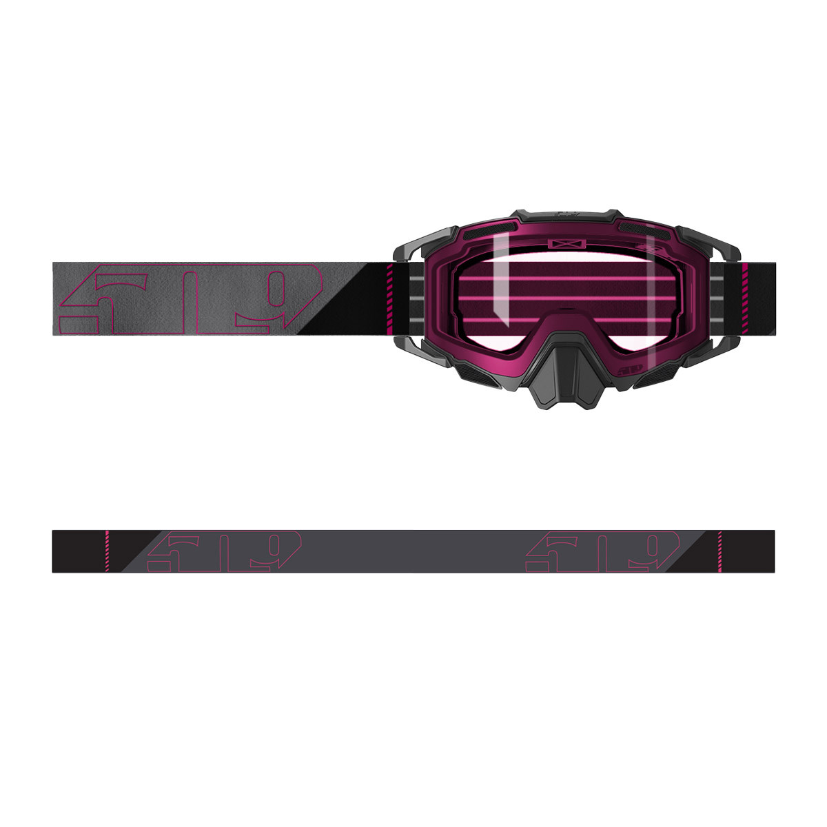 509 Sinister X7 Goggle - Raspberry Pop (Light Smoke Tint/Raspberry Mirror)