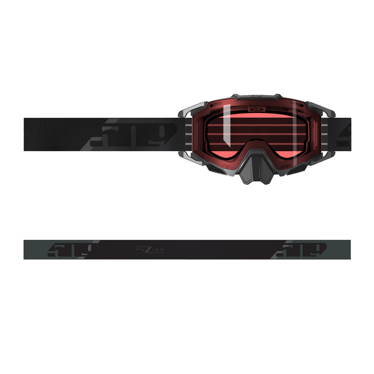 509 Sinister X7 Fuzion Flow Goggle - Black w/ Rose (Light Rose Tint (HCS))