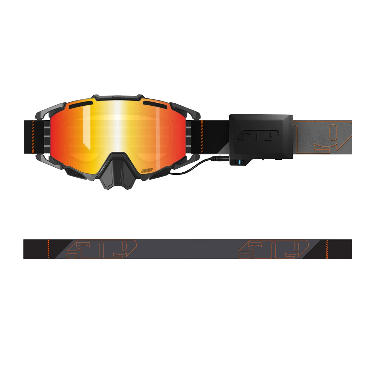 509 Sinister X7 Ignite S1 Goggle - Orange Pop (Light Rose Tint/Fire Mirror (HCS))