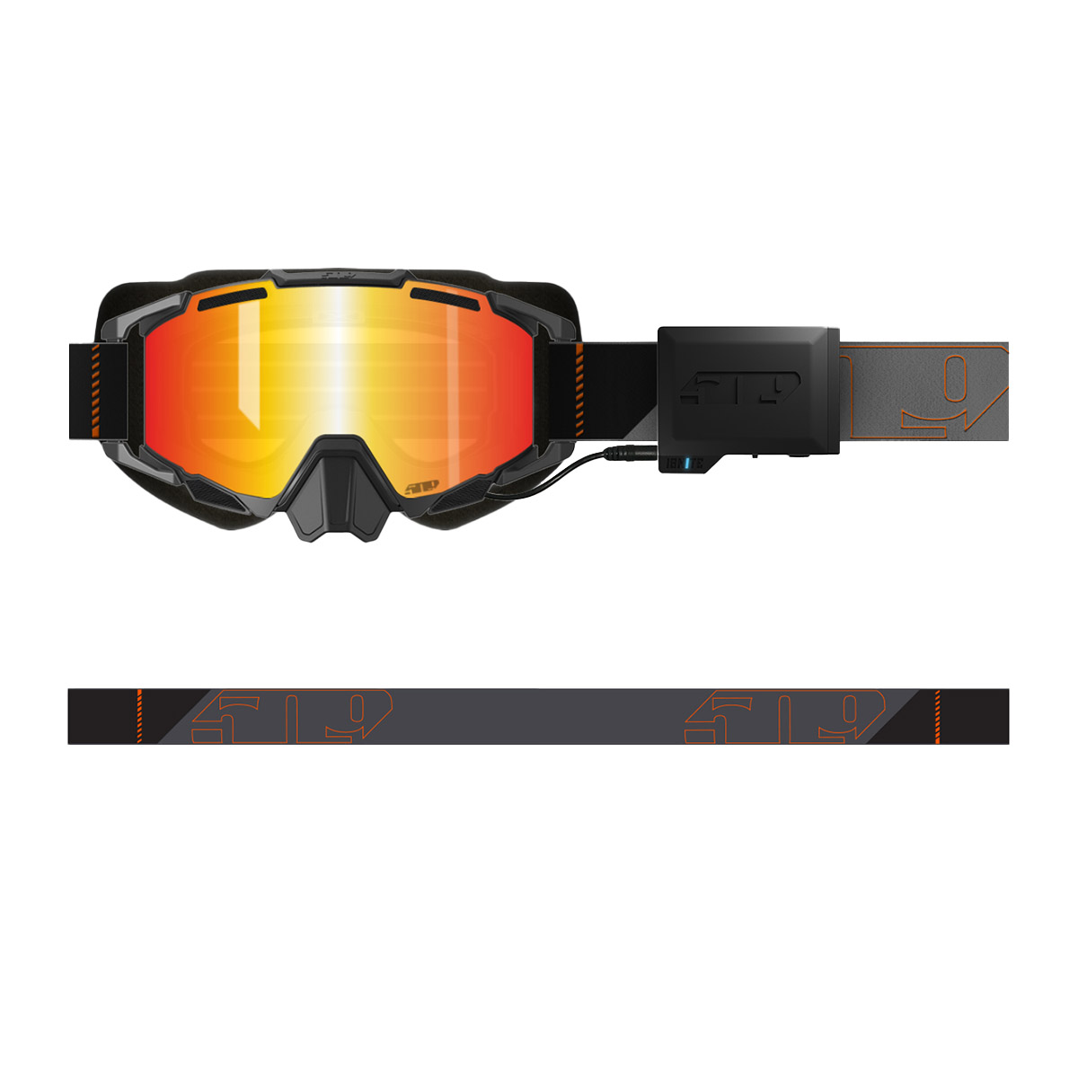 509 Sinister XL7 Ignite S1 Goggle - Orange Pop (Light Rose Tint/Fire Mirror (HCS))