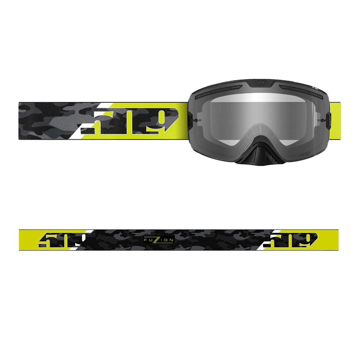 509 Kingpin Fuzion Flow Offroad Goggle - Black Camo (Clear)
