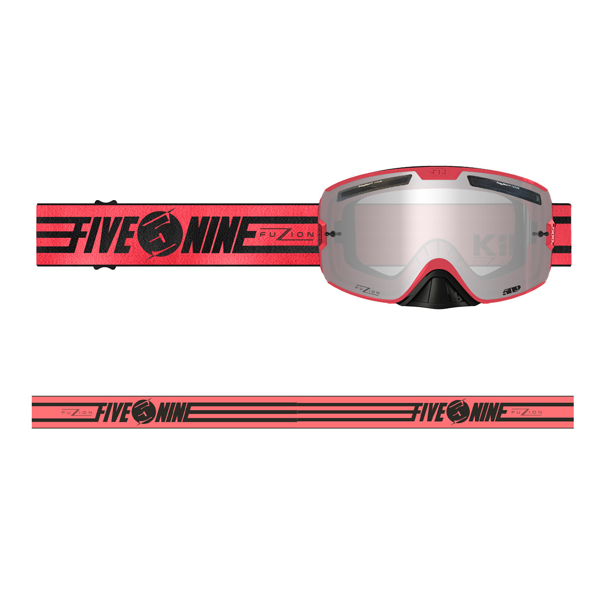 509 Kingpin Fuzion Flow Offroad Goggle - Coral
