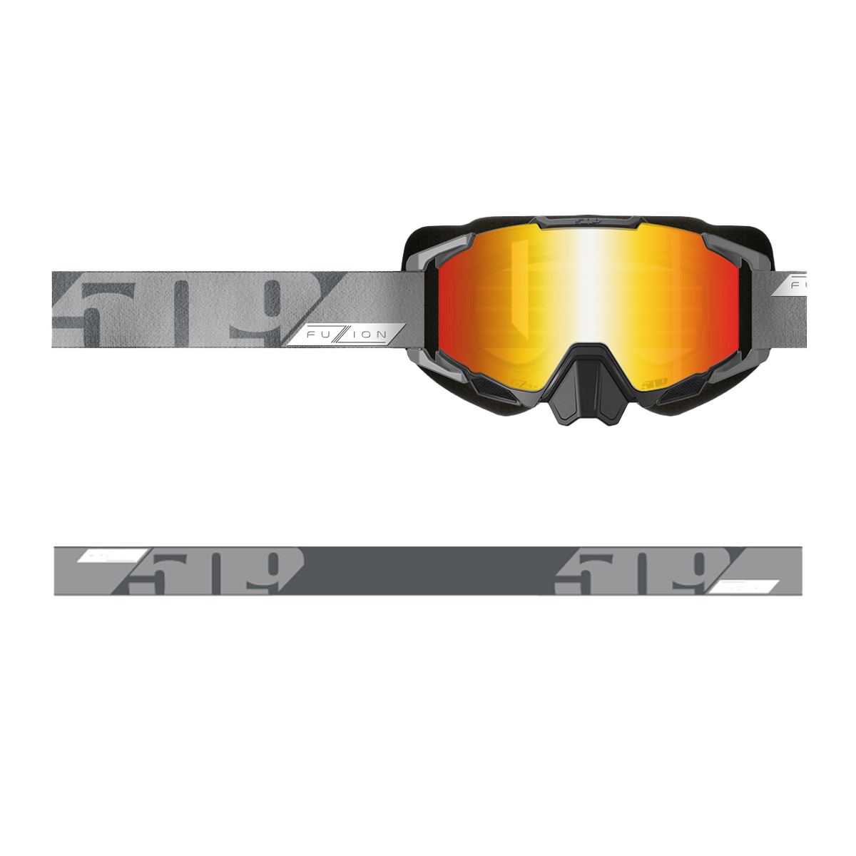 509 Sinister XL7 Fuzion Goggle - Gray Ops (Light Rose Tint/Fire Mirror (HCS))