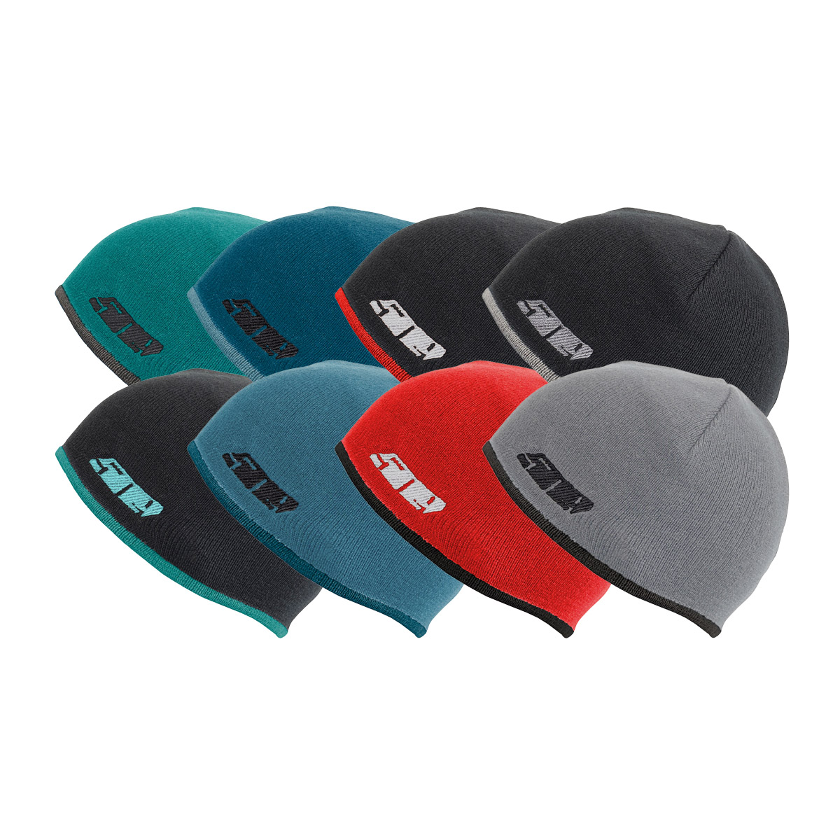 Reversible Visor Beanie - White/Black | SnowBigDeal