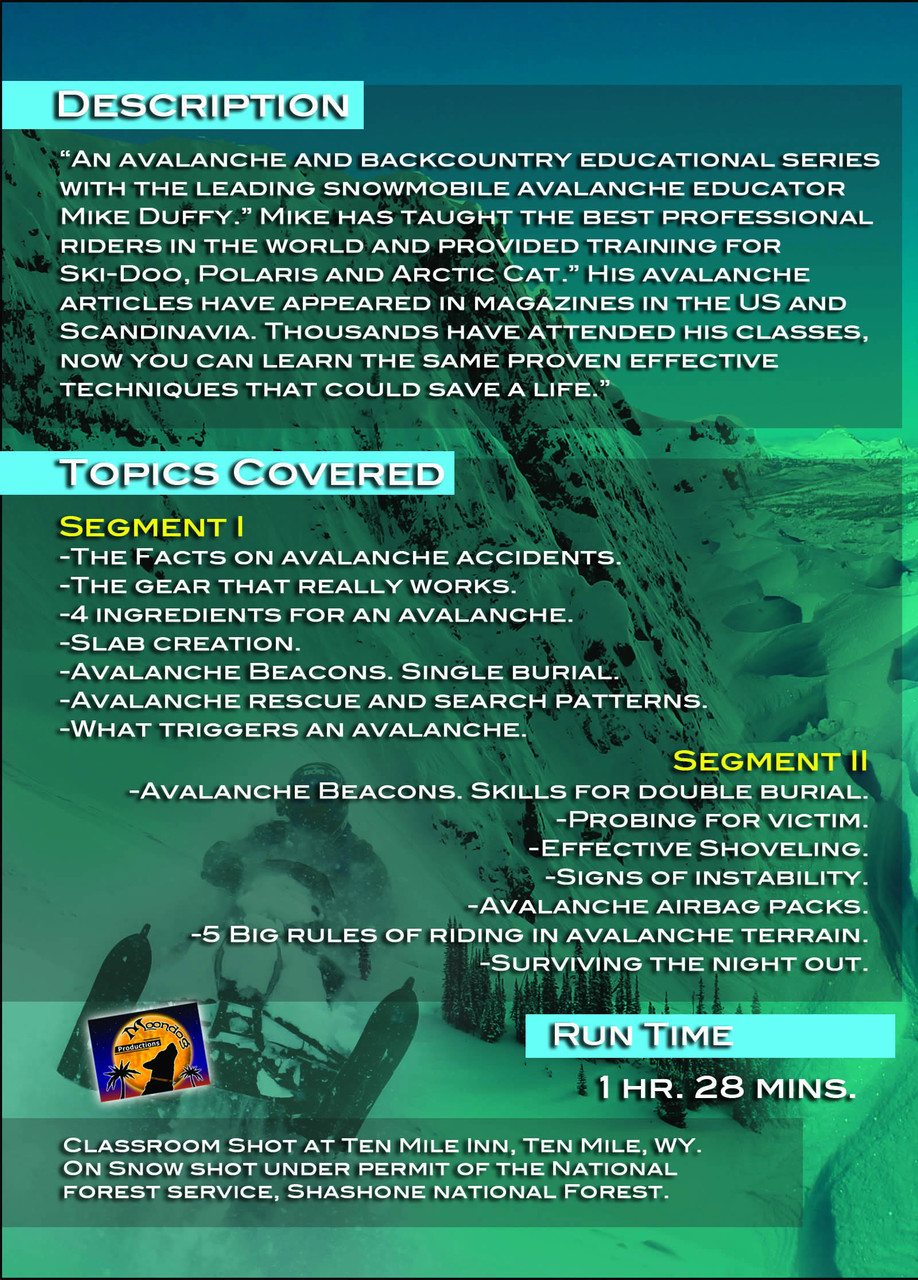 Avalanche and Backcountry Skills DVD