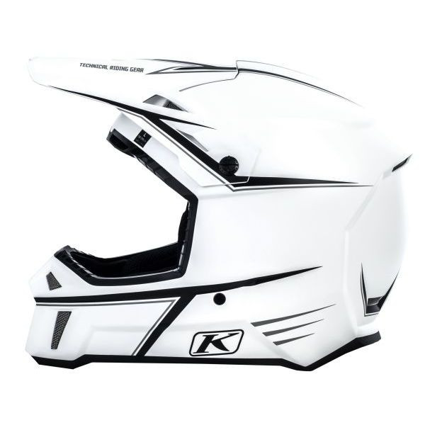 Klim F3 Helmet - White Pinstripe