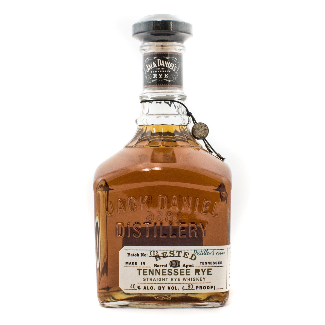 希少　飲みかけ　空瓶　ジャックダニエル　Rested Tennessee Rye Rested Tennessee Rye - 750ml - US - Batch 002 - Jack's Safe