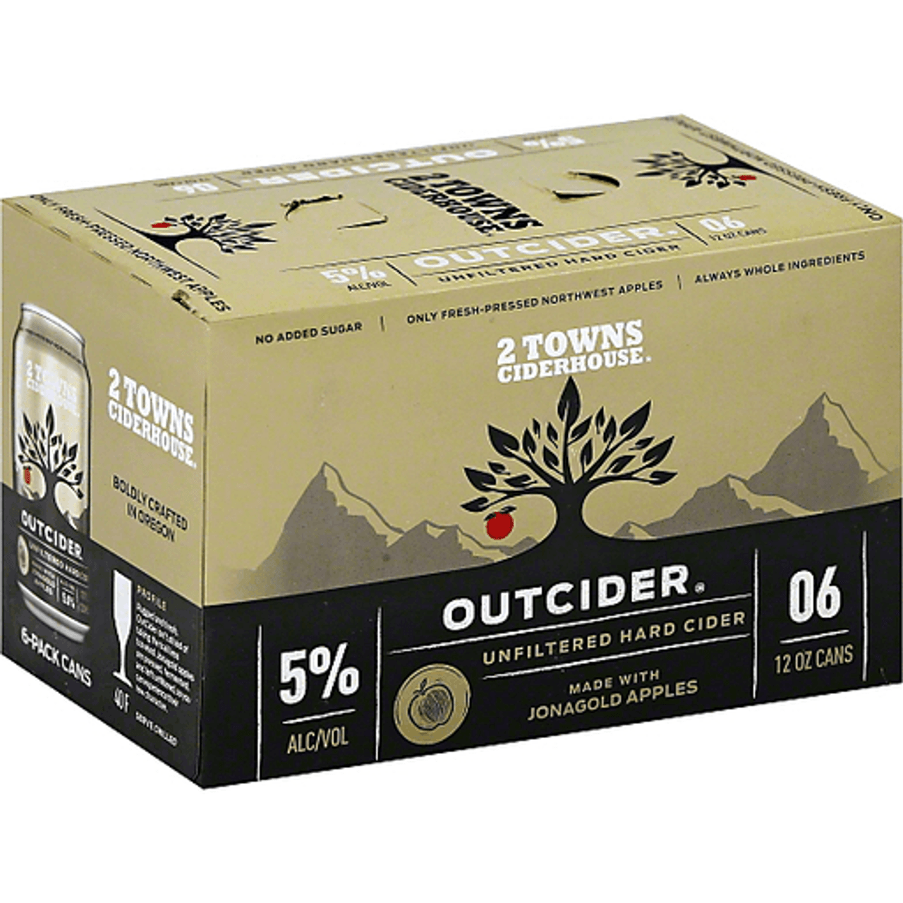 2 Towns Outcider Cider 6 Pack Can 12oz Strong, full bodied apple cider vinegar has more apple flavor profile than others we tested. suds and spirits
