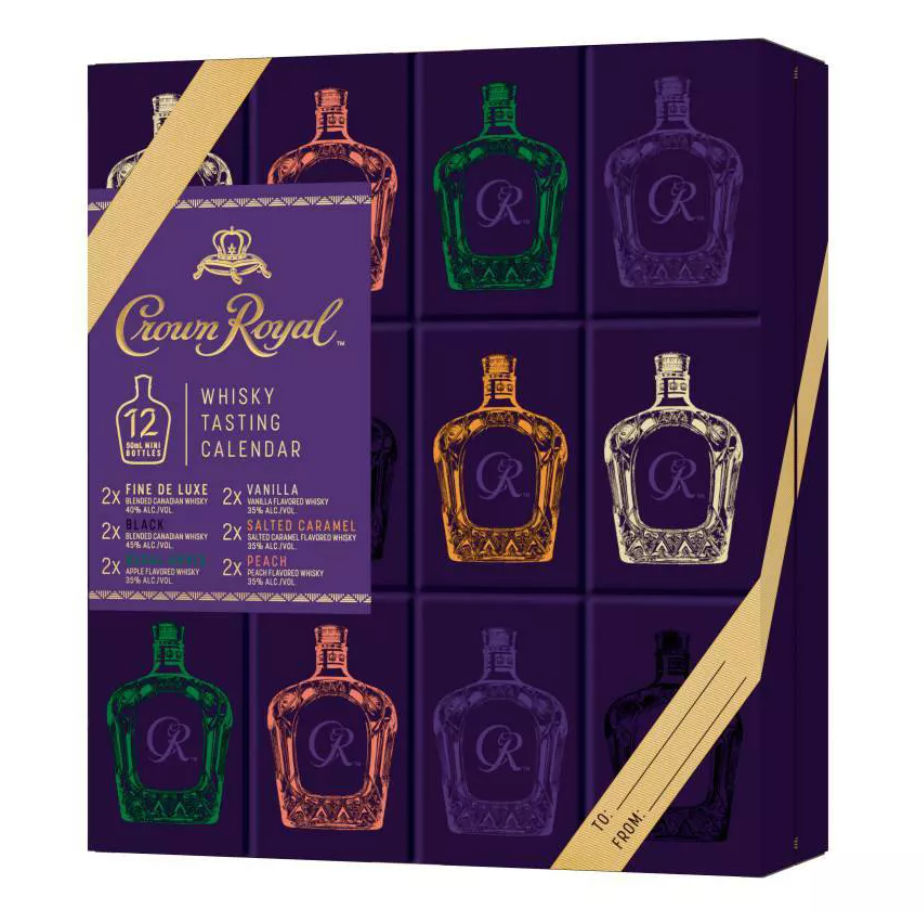 Crown Royal Whisky Tasting Calendar 12pk 50ml Bottles Suds And Spirits