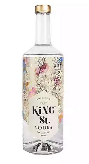 Buy King St Vodka online at sudsandspirits.com. King St. Vodka was created by Kate Hudson, King St. Vodka is produced under the watchful eye of Master Distiller, Ian Cutler. A proprietary process using GMO-free corn and alkaline water yields a gluten free, ultra-premium spirit with a hint of sweet vanilla flavor. Distilled seven times and then filtered, King St. is made from the best ingredients to deliver a clean, smooth taste with each sip.

