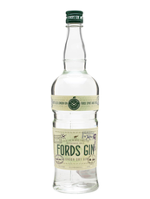 Buy Fords Gin online at sudsandspirits.com and have it shipped to your door nationwide. Fords Gin is a collaboration between 8th generation Master Distiller Charles Maxwell of Thames Distillers and Simon Ford, dedicated to creating spirits designed in unison with professional bartenders and celebrated distillers from around the world.
A thoughtful mix of nine botanicals, Fords Gin starts with a traditional base of juniper & coriander seed balanced by citrus, florals and spices. Steeped for 15 hours before distillation, the botanicals deliver an aromatic, fresh and floral spirit with elegant notes of jasmine and grapefruit that creates a versatile base for any gin-inspired cocktail.