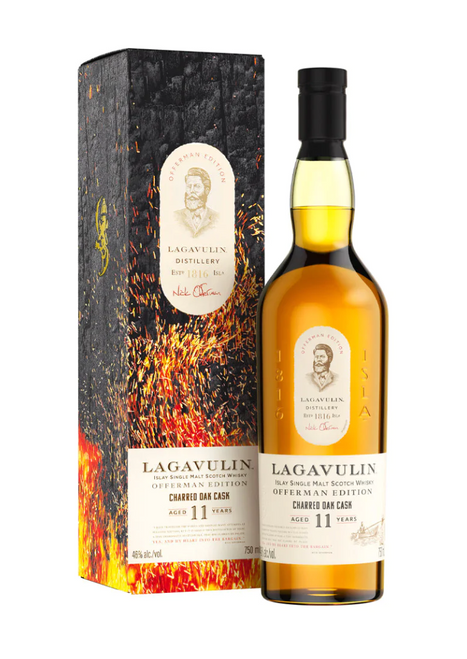 Buy Lagavulin Offerman Edition 11 Year Charred Oak Cask online at sudsandspirits.com and have it shipped to your door nationwide.