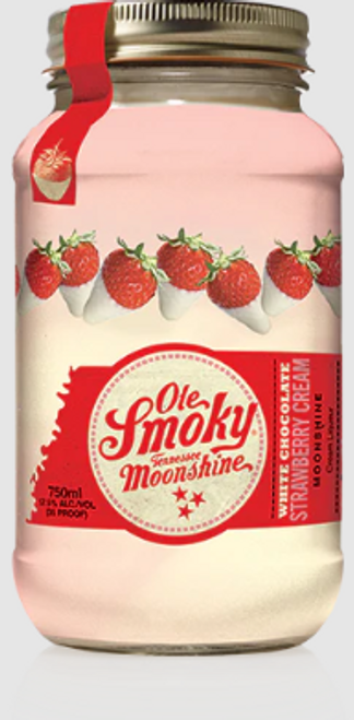 Buy Ole Smoky White Chocolate Strawberry Cream Moonshine online at sudsandspirits.com and have it shipped to your door nationwide.