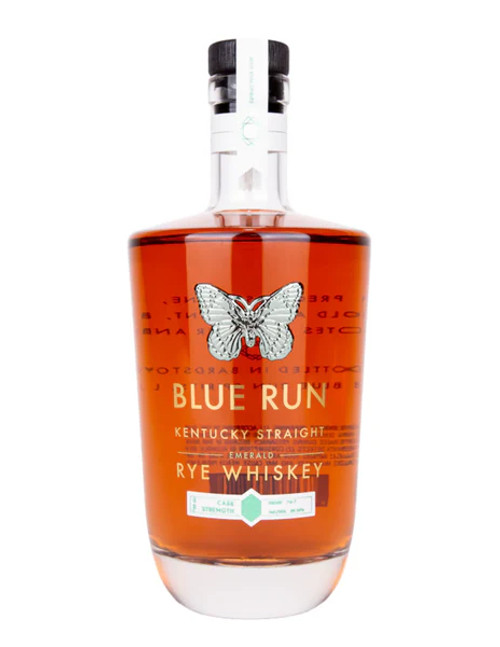 Buy Blue Run Straight Rye Whiskey Cask Strength Emerald Batch #1 online at sudsandspirits.com and have it shipped to your door nationwide.