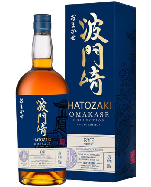 Buy Hatozaki Omakase Collection Mizunara Cask Finish Rye Whiskey online at sudsandspirits.com and have it shipped to your door nationwide.