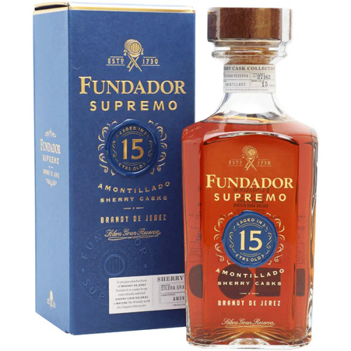 Buy Fundador Brandy De Jerez Supremo Amontillado Sherry Casks Solera Gran Reserva 15 Year online at sudsandspirits.com and have it shipped to your door nationwide.