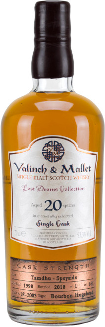 Buy Valinch & Mallet Tamdhu Cask Strength 20 Year Old online at sudsandspirits.com and have it shipped to your door nationwide.